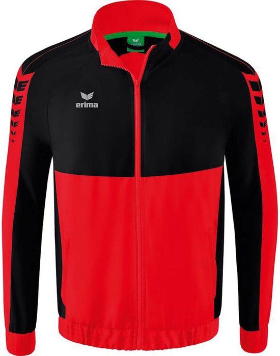 Erima Six Wings Presentatiejack Heren - Rood / Zwart - Maat L