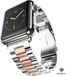 Strap-it bracelet adapté pour Apple Watch bracelet en acier - argent/or rose - 42mm & 44mm