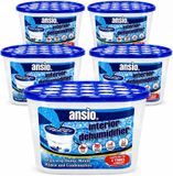 oCreon Vochtabsorberende luchtontvochtiger voor thuis, keuken, kast, slaapkamer, caravan, kantoor, garage, badkamer, kelder, 500 ml, 5 stuks