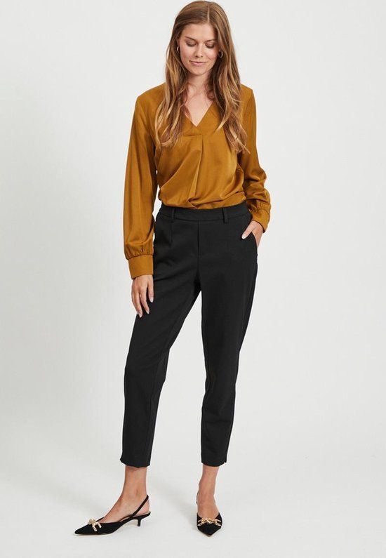 OBJECT OBJLISA SLIM PANT NOOS Dames - Zwart - Maat 38