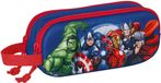 1003 Avengers Pennenetui met 2 vakken The Avengers 3D Marineblauw