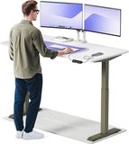 Desktronic HomeOne Zit-sta Bureau Elektrisch In Hoogte Verstelbaar, 160x80 cm Groente/Wit