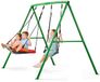 VEVOR Banc avec piétement en métal en forme de A, banc double, capacité de charge jusqu'à 199,6 kg, renforcé avec ancrages au sol en spirale