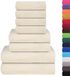 vidaXL - 8-delige Handdoekenset - FROGN - 360 g/m² - Crème