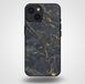 Smartphonica Telefoonhoesje voor iPhone 13 Mini met marmer opdruk - TPU backcover case marble design - Goud Grijs