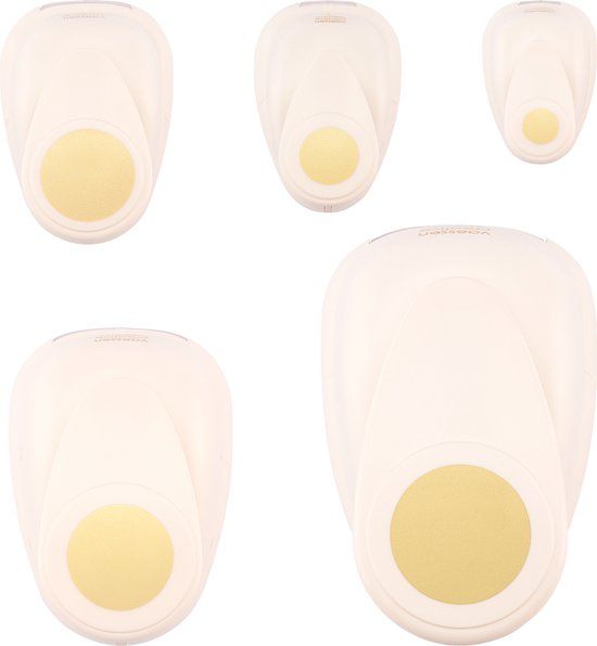 Vaessen Creative Figuurpons - Set Cirkels - Wit