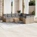 Maison Exclusive - Ensemble de jardin, 12 pièces, avec coussins, beige, en polyrotin