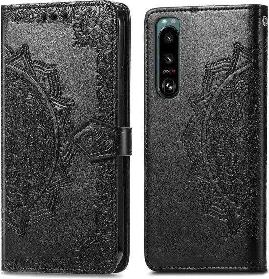 iMoshion Hoesje Sony Xperia 5 IV - Mandala Bookcase - Zwart