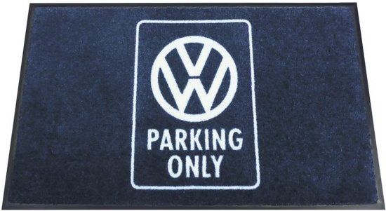 Brisa Nostalgic Art Deurmat VW Parking Only blauw