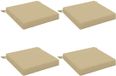 vidaXL - 4-Piece - Zitkussens - SOEST - 4 - st - 100% - Polyester - Beige