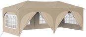 vidaXL Tente de réception pop-up 575 x 288 x 245 cm Crème Tissu Oxford