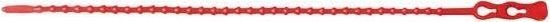 Van Ommen BV(e). Serre-attache détachable Click Ties 5,6x500mm rouge
