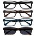 Leesbril Zwart Bruin Blauw Lezers Met Bruin Zon Lezer Waarde 4 Stuks Mannen Vrouwen RRRS92-1232 +3,50