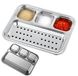 RVS plat à sauce avec 4 compartiments