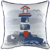 Evans Lichfield Nautische vuurtoren Piped Feather Rich gevuld kussen
