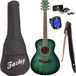 Fazley Akoestische Gitaar Kind - Complete Starterset - 3/4-Formaat - Groen