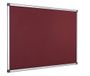Bi-Office Maya Viltplaat met aluminium frame, prikbord met glad vilten oppervlak, bordeaux, 90 x 60 cm