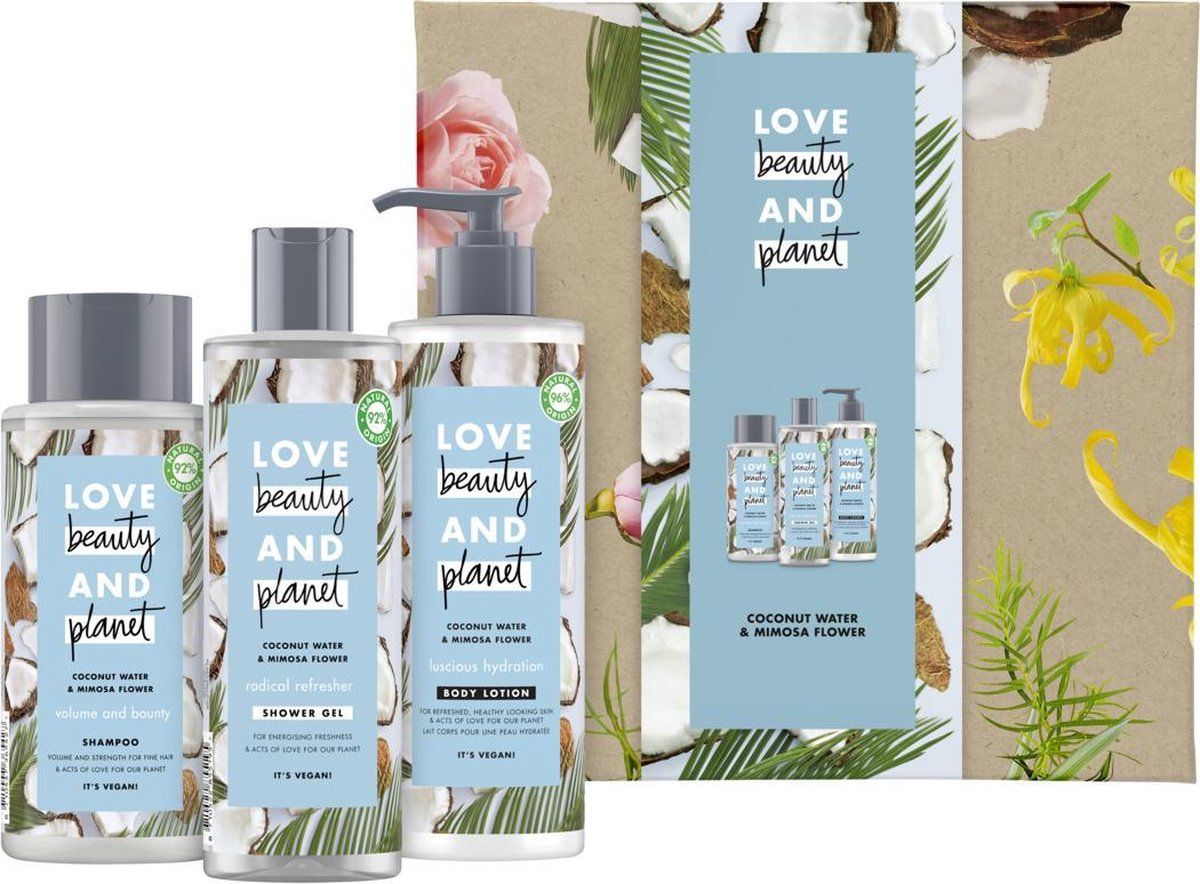 Love Beauty and Planet Coconut Water & Mimosa Flower Geschenkset