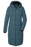 killtec Kow 56 Wmn Qltd Ct dames Gewatteerde jas/functionele jas in donslook met capuchon