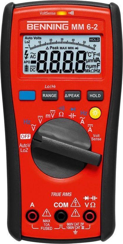Benning MM 6-2 Multimeter Digitaal CAT III 1000 V, CAT IV 600 V