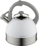 Florina Lino retro fluitketel mat wit 2.5 Liter met glazen deksel