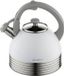 Florina Lino retro fluitketel mat wit 2.5 Liter met glazen deksel