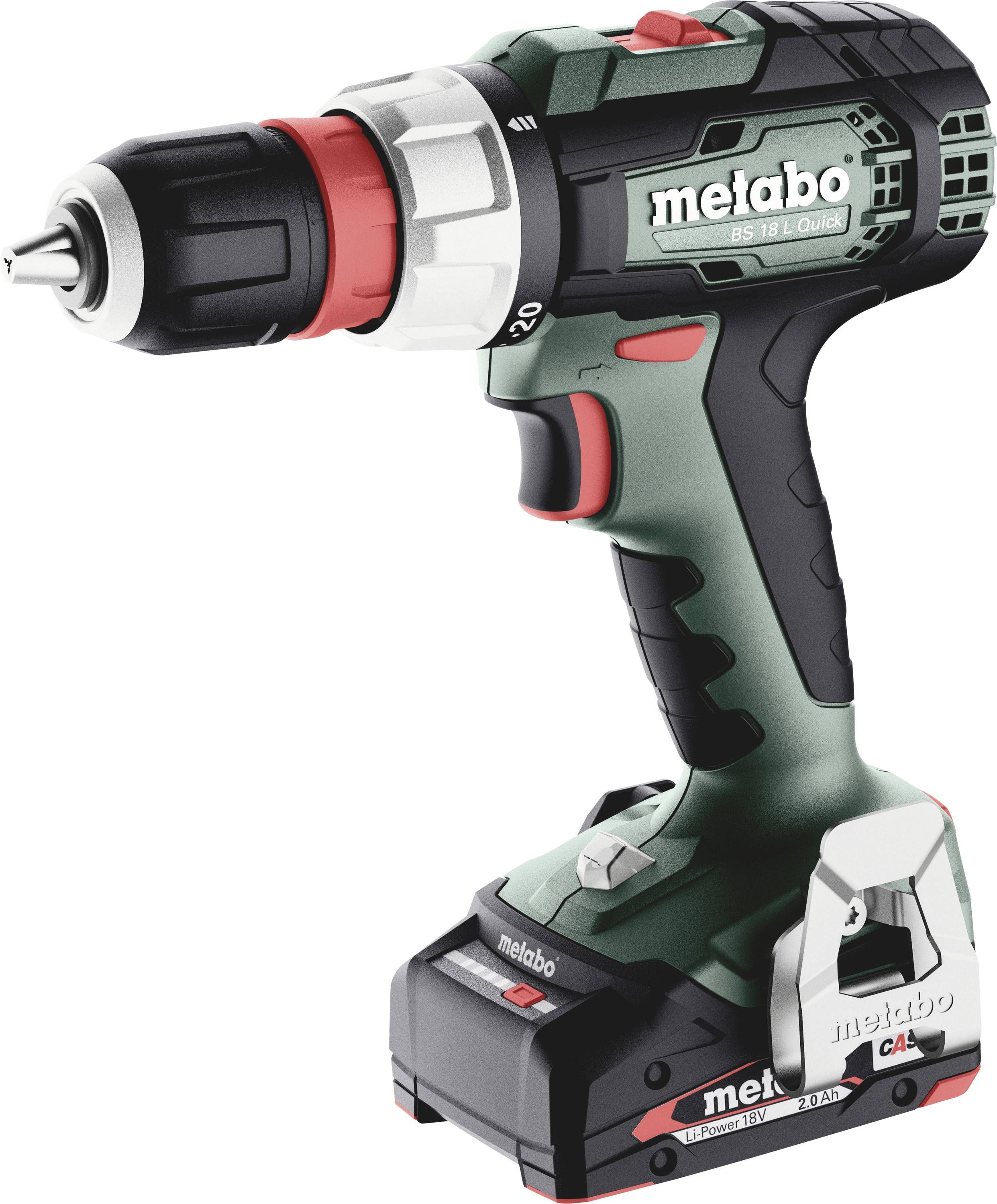 Metabo BS 18 L Quick 614052500 Accu-schroefboormachine 18 V 2 Ah Li-ion Brushless, Incl. 2 accus, Incl. koffer, Incl. lader