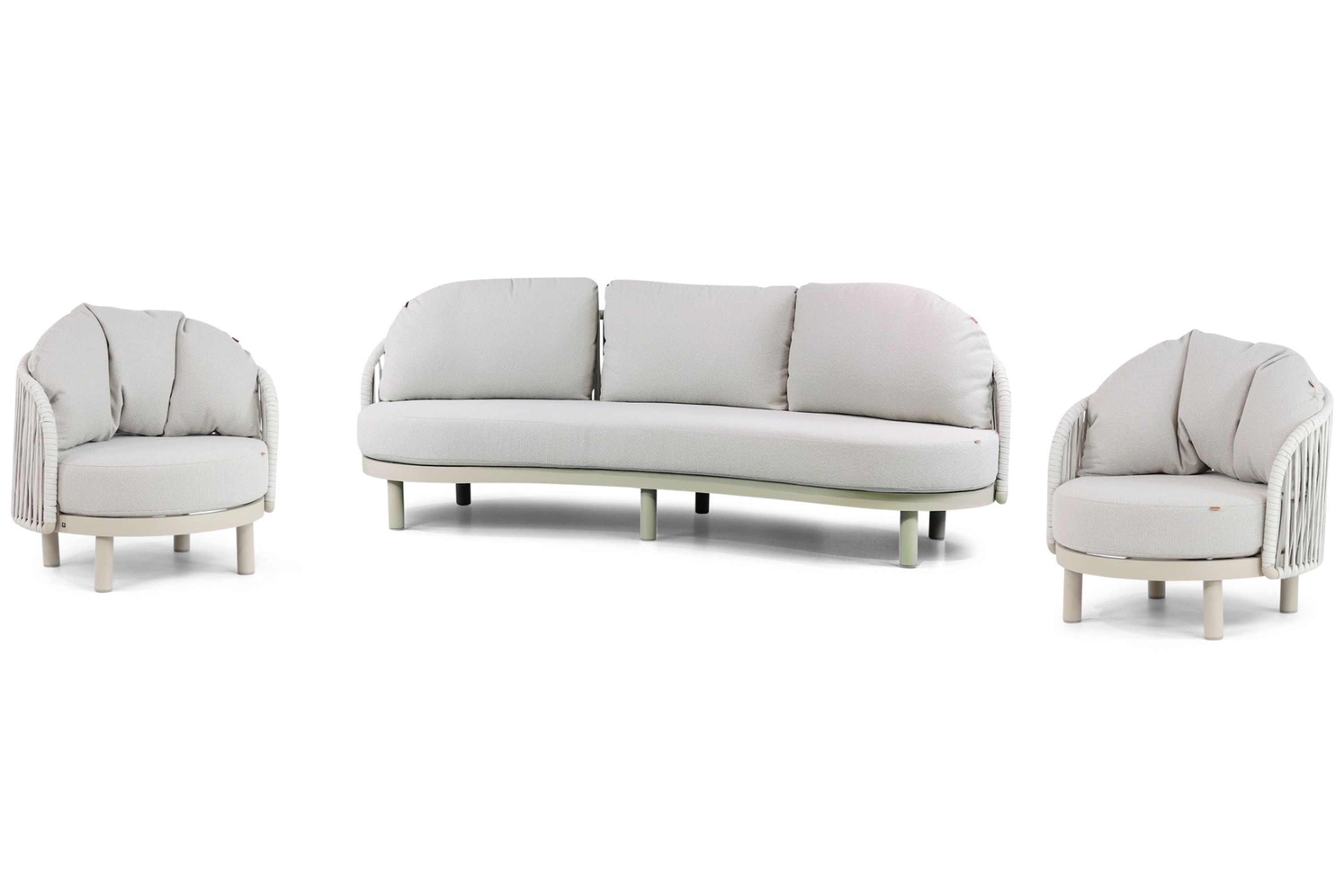 Santika Furniture Santika Nanda stoel-bank loungeset 3-delig