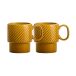 Sagaform Tasses à café Coffee & More lot de 2 Jaune