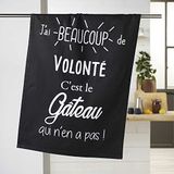 Douceur d'Intérieur GOURMANDISE TORCHON, zwart, 50 x 70 cm