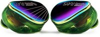 Moondrop Rays - In-Ear Monitors - IEM - 1DD+1 Planar Hybride Drivers - Audiofiele Oordoppen - Verwisselbare Kabel - Ergonomisch Ontwerp - Groen/Paars