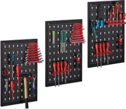 Relaxdays gereedschapswand met toebehoren - gereedschapsbord - geperforeerd wandpaneel