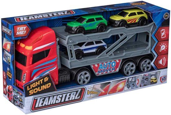 Teamsterz HTI speelgoed auto transporter medium multicolor plastic