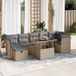 Maison Exclusive - Ensemble de meubles de jardin 8 pièces avec canapé et coussins, beige, en polyrotin
