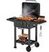 Outsunny Houtskoolbarbecue-Metaal, verzinkt staal-112L x 63B x 101,5H cm-Zwart