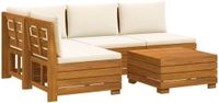 vidaXL - 5-delige Buitenbank Set - Massief Acacia Hout - Bruin
