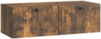 vidaXL Wandmontage TV-kast Gerookt eiken 98 x 41 x 30 cm Bewerkt hout