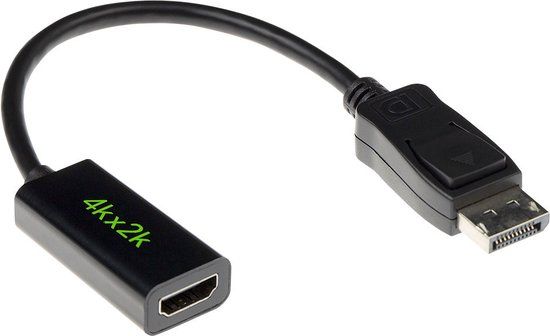 ACT 15 cm Verloop kabel DisplayPort male naar HDMI-A female AK3994
