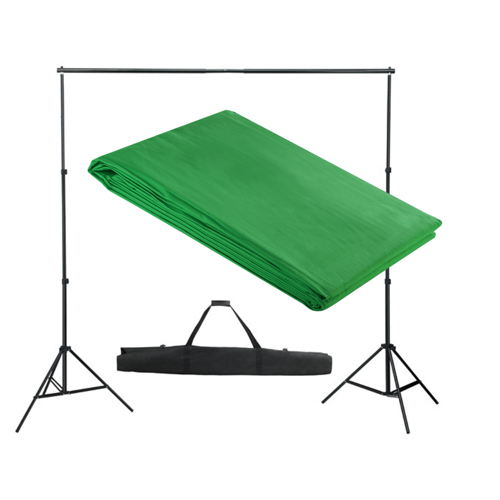 vidaXL Achtergrondsysteem met green screen 300 x 300 cm