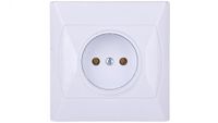 Ospel GP-1A/00 stopcontact, wit, IP20, 16 A, 82 mm, 42 mm, 82 mm