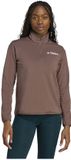 Adidas Terrex Multi Climawarm Tech Fleece Met Halve Rits Bruin XL Vrouw