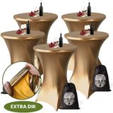 Aventara Statafelrok Goud x 5 – ∅80-85 x 110 cm met Opbergtas