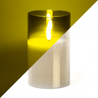 Lumineo LED kaars | 13 cm | Lumineo (In glas, Timer, Smokey)