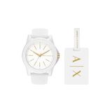 Armani Exchange Women's Watch with Quartz Movement and Stainless Steel, Leather or Silicone Strap Case