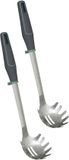 5Five Pasta opscheplepel - 2x - zilver - RVS - 34 cm