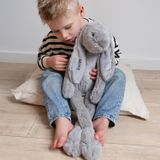YourSurprise Richie Tuttle Lapin en peluche brodé Grand - Gris