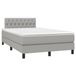 VidaXL Boxspringbed met matras, lichtgrijs, 120x190 cm, gestoffeerd