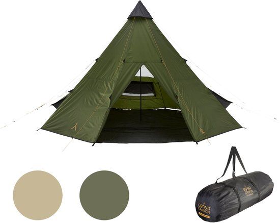 Grand Canyon Black Falls 8 Tipi Tent - Groen