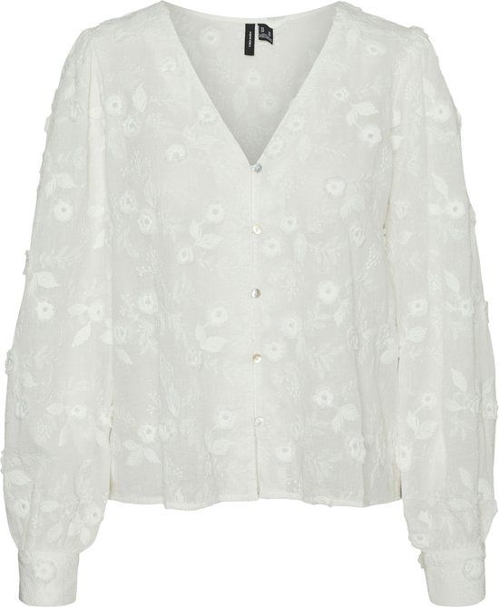 Vero Moda VMPUNA LS TOP WVN Blouse - Snow White - Maat S