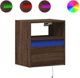 vidaXL TV-wandmeubels met LED, 2 stuks, 41x31x45 cm, bruin eikenkleurig